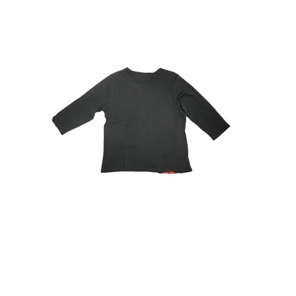 Vintage Peanut Butter & Jelly Black Sweater‎ Red Poinsettia Sequin Women’s XL - Picture 2 of 11